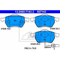 Remblokkenset, schijfrem ATE, u.a. für VW, Seat, Ford