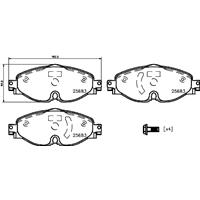 Remblokkenset, schijfrem DIRECTIONAL BRAKE PADS BREMBO, u.a. für VW, Audi, Skoda, Seat