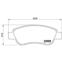 Remblokkenset, schijfrem BREMBO, u.a. für Toyota, Citroën, Peugeot