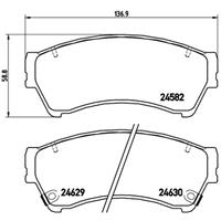 Remblokkenset, schijfrem BREMBO, u.a. für Mazda