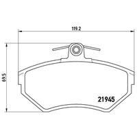 Remblokkenset, schijfrem BREMBO, u.a. für Seat, VW