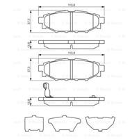 Remblokkenset, schijfrem BOSCH, u.a. für Subaru, Toyota