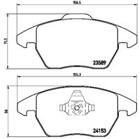 Remblokkenset, schijfrem BREMBO, u.a. für Peugeot, Citroën