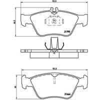 Remblokkenset, schijfrem BREMBO, u.a. für Mercedes-Benz
