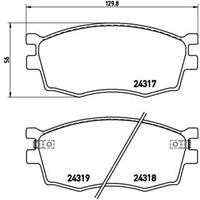 Remblokkenset, schijfrem BREMBO, u.a. für KIA, Hyundai