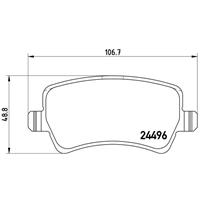 Remblokkenset, schijfrem BREMBO, u.a. für Ford, Volvo, Land Rover