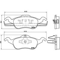 Remblokkenset, schijfrem BREMBO, u.a. für Ford