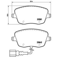 Remblokkenset, schijfrem BREMBO, u.a. für Skoda, Seat, VW