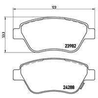 Remblokkenset, schijfrem BREMBO, u.a. für Opel, Fiat