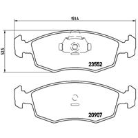 Remblokkenset, schijfrem BREMBO, u.a. für Fiat