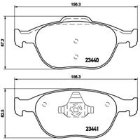 Remblokkenset, schijfrem DIRECTIONAL BRAKE PADS BREMBO, u.a. für Ford