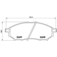 Remblokkenset, schijfrem BREMBO, u.a. für Infiniti, Renault, Nissan