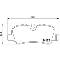 Remblokkenset, schijfrem BREMBO, u.a. für Land Rover
