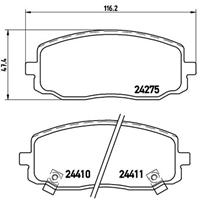 Remblokkenset, schijfrem BREMBO, u.a. für Hyundai, KIA