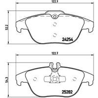 Remblokkenset, schijfrem BREMBO, u.a. für Mercedes-Benz