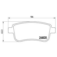 Remblokkenset, schijfrem BREMBO, u.a. für Renault