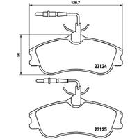 Remblokkenset, schijfrem BREMBO, u.a. für Peugeot, Citroën