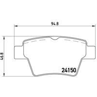 Remblokkenset, schijfrem BREMBO, u.a. für Citroën, Peugeot