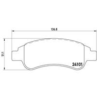 Remblokkenset, schijfrem BREMBO, u.a. für Citroën, Peugeot, DS