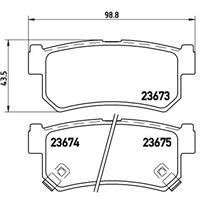 Remblokkenset, schijfrem BREMBO, u.a. für Ssangyong, Daewoo