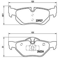 Remblokkenset, schijfrem BREMBO, u.a. für BMW