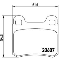 Remblokkenset, schijfrem BREMBO, u.a. für Mercedes-Benz