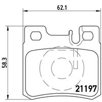 Remblokkenset, schijfrem BREMBO, u.a. für Mercedes-Benz
