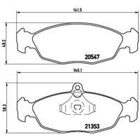 Remblokkenset, schijfrem BREMBO, u.a. für Daewoo, Opel, Jaguar, Chevrolet, Vauxhall