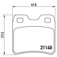Remblokkenset, schijfrem BREMBO, u.a. für Opel, Saab