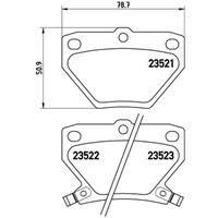 Remblokkenset, schijfrem BREMBO, u.a. für Toyota