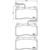 Remblokkenset, schijfrem BREMBO, u.a. für Alfa Romeo, Maserati, Lancia, Renault, Volvo