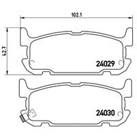 BREMBO Remblokken MAZDA P 49 031 N0Y72648ZA,N0Y72648ZB,N0Y7648Z Remblokkenset,Remblokkenset, schijfrem N0Y7648ZA,NCY32643Z,NCY32643ZA,N0Y92643ZC