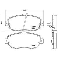 Remblokkenset, schijfrem BREMBO, u.a. für Lexus, Toyota
