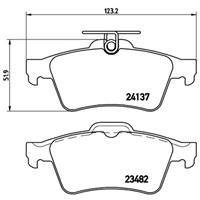 Remblokkenset, schijfrem BREMBO, u.a. für Jaguar, Ford, Opel, Vauxhall, Saab, Pontiac, Renault, Cadillac, Mazda, Citroën, Volvo, Daimler