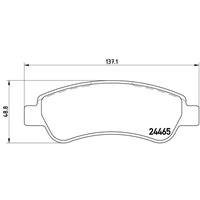 Remblokkenset, schijfrem BREMBO, u.a. für Peugeot, Fiat, Citroën