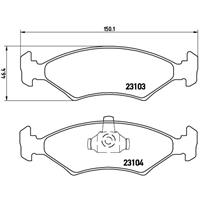 Remblokkenset, schijfrem BREMBO, u.a. für Ford, TVR, Mazda