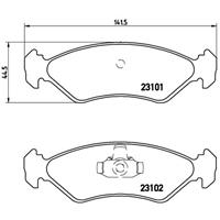 Remblokkenset, schijfrem BREMBO, u.a. für Ford, Mazda