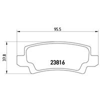 Remblokkenset, schijfrem BREMBO, u.a. für Toyota