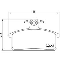 Remblokkenset, schijfrem BREMBO, u.a. für Suzuki, Santana, Iveco
