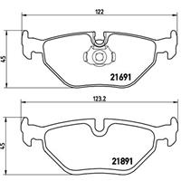 Remblokkenset, schijfrem BREMBO, u.a. für BMW, Alpina