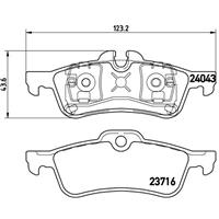 Remblokkenset, schijfrem BREMBO, u.a. für Mini