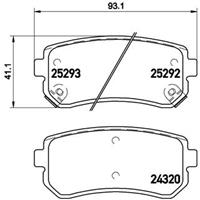 Remblokkenset, schijfrem BREMBO, u.a. für Hyundai, KIA