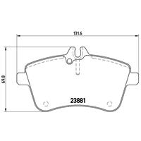 Remblokkenset, schijfrem DIRECTIONAL BRAKE PADS BREMBO, u.a. für Mercedes-Benz
