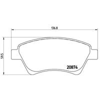Remblokkenset, schijfrem BREMBO, u.a. für Renault