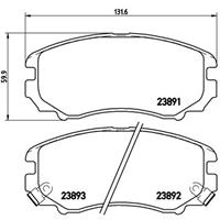 Remblokkenset, schijfrem BREMBO, u.a. für Hyundai, KIA