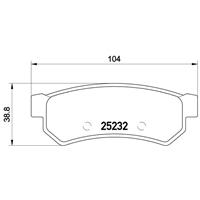 Remblokkenset, schijfrem BREMBO, u.a. für Chevrolet