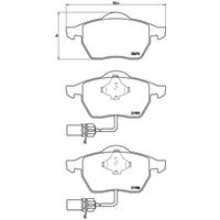 Remblokkenset, schijfrem DIRECTIONAL BRAKE PADS BREMBO, u.a. für Audi, VW