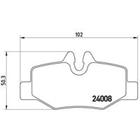Remblokkenset, schijfrem BREMBO, u.a. für Mercedes-Benz