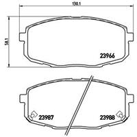 Remblokkenset, schijfrem BREMBO, u.a. für KIA, Hyundai