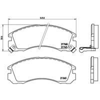 Remblokkenset, schijfrem BREMBO, u.a. für Mitsubishi, Citroën
